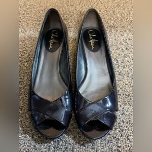Cole Haan peep-toe wedges—need reheeled